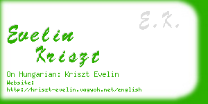 evelin kriszt business card